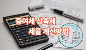 증여세 상속세 세율 계산방법