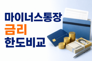 직장인 마이너스통장 금리 한도비교 TOP5