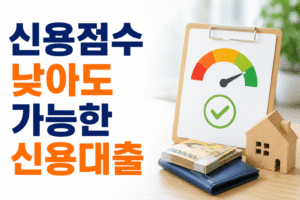 신용점수 낮아도 가능한 신용대출 금리 비교