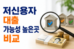 저신용자 비상금대출 승인 가능성 높은곳