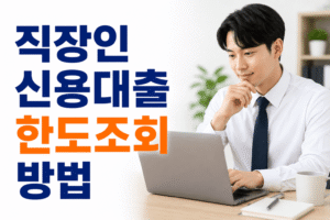 직장인 신용대출 한도조회 방법