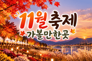 11월 축제 가볼만한곳 2026년 전국추천 BEST 10 총정리